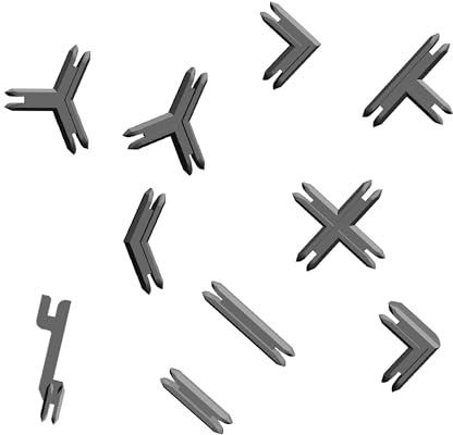 Battle Systems Terrain Plastic Terrain Clips (Grau) - Core Space und SciFi, Fantasy, Modern Terrain kompatibel