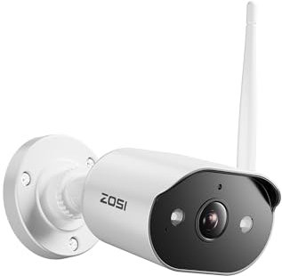 ZOSI 3MP Kit Videosorveglianza WiFi Esterno, 8CH 2TB NVR con 12” Monitor, 8x Telecamera WiFi 3MP con Audio Bidirezionale, Rilevamento Persone AI, Visione Notturna a Colori, C302