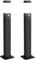 Outsunny Lot de 2 bornes éclairage extérieur avec détecteur, bornes lumineuse LED hauteur 58,5 cm en aluminium étanche IP65, lanterne pour allées et chemins, noir
