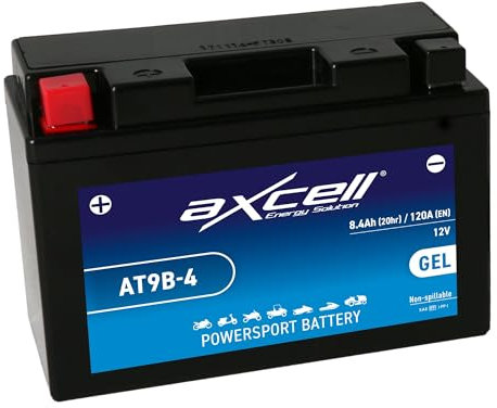 AXCELL Batterie 12V YT9B-4 GEL passend für Yamaha X-Max 125 ABS SEC3 2017-2017