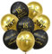 24 Stück Deko 18. Geburtstag Luftballons Schwarz Gold, Ballons 18 Alles Gute zum Geburtstag, Happy Birthday Luftballon 18 Jahre für Mädchen Junge Mann Frauen 18 Geburtstagsdeko, Geburtstagsfeiern Deko