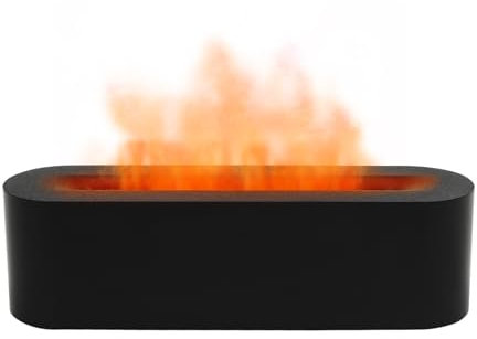 CuCummoo Aroma Diffuser mit Flammeneffekt, Luftbefeuchter Ultraschall 7-Flamme LED Licht Luftbefeuchter Aroma Diffuser Feuer Humidifier Öl Diffusor für Schlafzimmern, Wohnzimmern, Büros