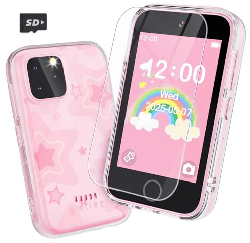 Meetrye Kids Smart Phone,3.5 Touchscreen Learning Toy Phone for Girl,Pink
