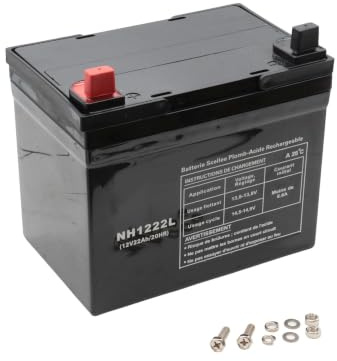 SECURA Batterie 12V 22Ah (+ Pol Links) kompatibel mit John Deere X106 Rasentraktor