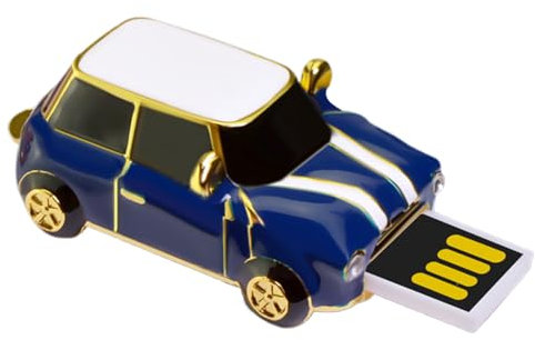 USB Drive | Llave USB con Forma De Coche Clásico Retro - Diseño Retro de Coche Clásico 4 GB Almacenamiento Compacto para Transferencia de Música Fotos en Portátil Teléfono TV Juegos y Móvil