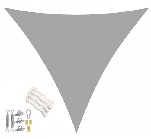 Toile d'ombrage triangulaire incurvée résistante aux déchirures et à la rouille, protection UV, pour terrasse, pergola, brise-vue