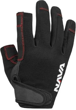 Nava Performance 2026 Nava Club Langfinger-Segelhandschuhe NAVACGLF01 - Black