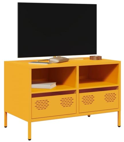 Sophrelle Mobile TV Giallo Senape 68x39x43,5cm Acciaio Laminato a Freddo Giallo,851319