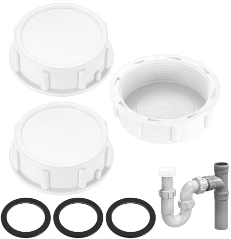 3 Pcs 40mm Sink Blanking Cap for Sink Waste Pipe