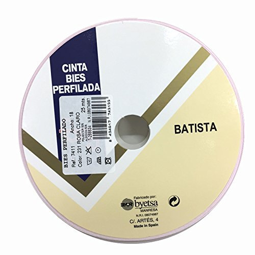 Schrägband in Babyrosa, 18 mm breit, 25 Meter.