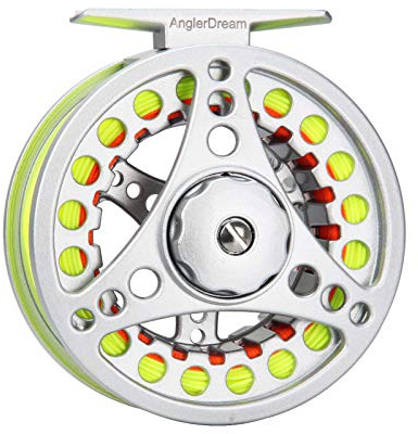 AnglerDream 1 2 3 4 5 6 7 8WT Fly Reel with Line Combo Large Arbor Aluminum Fly Fishing Reels