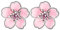Fenical 1 para S925 Sterling Silber Ohrringe Mode Sakura Blume Ohrringe Geschenk Einfache Eardrop Schmuck (Rosa)