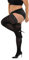 HONENNA Halbdurchsichtig Halterlose Strümpfe für Damen, Großen Größen Spitze Stay Up Nylon Strumpfhosen mit 40 DEN, 1 Paar Schwarz, 3XL-4XL
