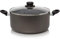 AZS Stock Pot Non Stick Large Casserole Pot - Cooking Pot Grey 24cm / 4.5 Litre stockpots with Glass Lid Heat-Resistant Handles for Easy Cookware