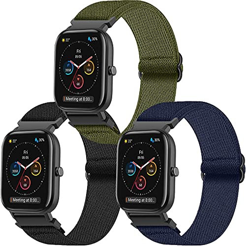 Cinturino per Amazfit GTS, 20mm Cinturino in Nylon Sportivo per Amazfit Bip 3, Bip 3 Pro, Amazfit Bip, Bip Lite, Bip U, Bip U Pro, Amazfit GTR 42mm, GTS 2 Mini, GTS 2, GTS 2e, GTS 3, GTS 4, GTS 4 Mini
