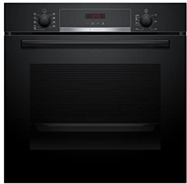 Bosch Home & Kitchen Appliances Bosch HBS573BB0B Serie 4 Built-in Oven, with Pyrolytic cleaning, 3D Hotair, AutoPilot 10, LED Display control, 60 x 60 cm, Black