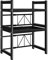 Einstellbare Hochleistungsmikrowellenständer Horizontale Verlängerung Küche liefert Geschirr Lagerungständer Organizer für Home Office Carbon Steel Matte schwarz