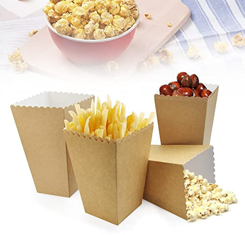 LYTIVAGEN 40 PCS Cajas de Palomitas Bolsas de Palomitas de Maíz Contenedor de Palomitas de Maíz Dulce Cajas de Palomitas Cartón Bolsas de Papel para Bocadillo para Fiesta Temática