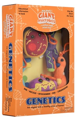 GIANTmicrobes Genetics Themen-Geschenkbox,Erfahren Sie mehr über Genetik mit diesem 5-teiligen Box-Set aus Plüsch-Schlüsselanhängern, Genetiker, Ärzte und Ancestry Fans