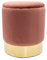 casamia Samthocker mit Stauraum Ø 31 H 38 cm Deko Hocker Samt Verlour Hocker Gold Hocker Schminktisch Farbe Rose