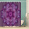 MOXINO Mandala Duschvorhang Anti-Schimmel 240x200 cm Polyester Stoff Textil Waschbar Badvorhang 3D Blumen Boho Retro Motiv Design Shower Curtain Wasserdicht Badezimmer Vorhänge mit 12 Haken