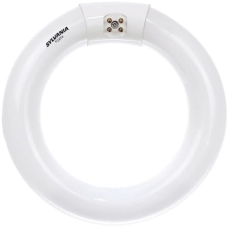 (2 Pack) Sylvania 23537 Bright White/Warm White Premium Circline Fluorescent T9 Circle 8 inch Diameter, 22 watts, 3000K, 1100 lumens, 80 CRI Fluorescent Light Bulb