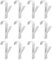 HVZUM12 Stück F Haken für Rundheizkörper,Rundheizkörper weiß Haken/Handtuchhaken/Handtuchhalter/Heizkörperhaken,für alle Standard Heizkörper (Weißer F-Haken)