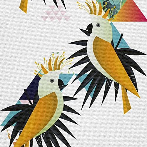 HEKO PANELS Stoff Oxford Wasserdichte Meterware Canvas-Stoff Polyester Stoff Zum Nähen Nähstoffe Dekostoffe Wasserabweisend Blickdicht Papageien 2 Meter 155 x 200 cm