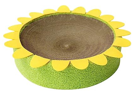 LOVIVER Tablero para rascar Almohadilla para rascar corrugada Forma de Flor única Rascador para Gatos Cartón para Gatos pequeños, medianos y Grandes