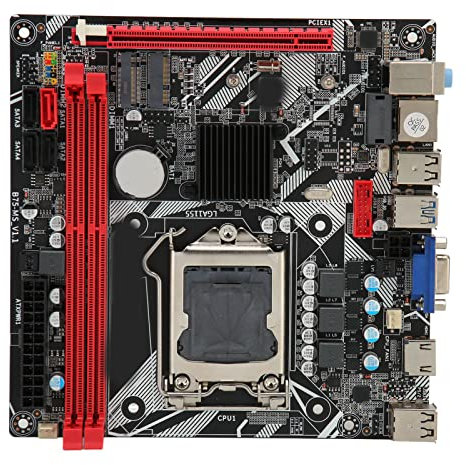 Vikye Placa Base para Ordenador B75 MS LGA 1155, Memoria DDR3 1066/1333/1600/1866 Placa Base NVME M.2 WiFi M.2 USB3.0 SATA3.0