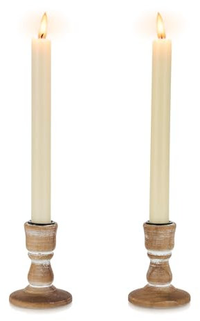 Inweder kerzenständer Holz Kerzenhalter Stabkerze: 2er Kerzenständer Vintage für Stabkerzen Rustikale kerzenleuchter für Tisch-Mittelstück Hochzeit Veranstaltung Weihnachten oder Heimdekoration