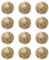 ftiemlovde 12 Edel Dirndl Trachten Goldene KnöPfe Zum AnnäHen，KnöPfe Gold für Mantel Groß ，Kochjacke öSenknöPfe Blazer Metall Kleidung（A12 18mm)
