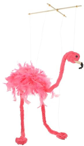 MUCKLILY Marioneta De Avestruz De Juguete Marionetas De Flamencos Marionetas De Hilo Marioneta De Pájaro con Cuerdas Marioneta para Caminar Peluche Juguetes Interactivos para Padres E