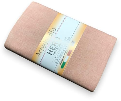 SpazioTessile - Granfoulard Copridivano Telo Copritutto Cotone 50% Poliestere 50% Made in Italy, Telo Arredo Copritutto Tinta Unita, Perfetto per Coprire Divani, Poltrone, Letti (240x280, Cipria)