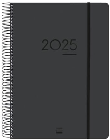 Finocam - Terminkalender Ikon 16 Monate 2024 2025 1 Tag pro Seite September 2024 - Dezember 2025 (16 Monate) Schwarz International