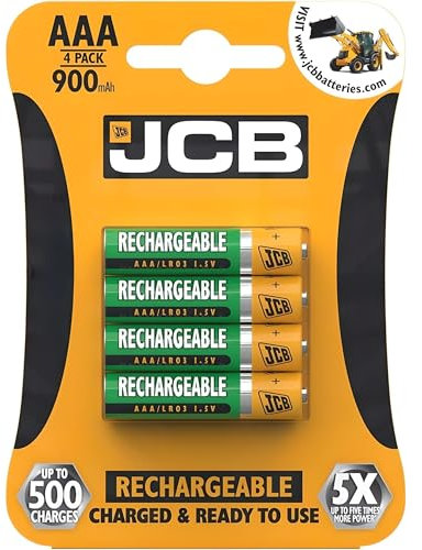AMK® JCB 1.2V AAA NiMH Rechargeable Batteries Battery High Capacity 900mAh Cordless Phone Remote Toys