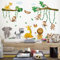 Wandsticker Kinderzimmer Wandsticker - Wandaufkleber Dschungel Waldtiere Bäume Hirsch Elefant Affe Einsatz in Wohnzimmer Wanddeko 0205