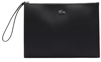 Lacoste Anna Pochette zippée en toile piquée pour femme Motif pétunia