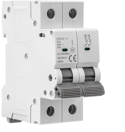 Miniatur-Leitungsschutzschalter, AC-Mini-Leistungsschalter, MCB, 2-polig, 6 A/10 A/16 A/20 A/25 A/32 A/40 A/50 A/63 A, 6 kA Kurvenschalter (16 A)