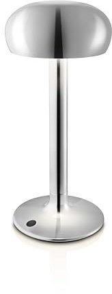 EVA SOLO | Lampe LED Emendo chromée | Lampe minimaliste avec trois niveaux de luminosité et 11 heures d'autonomie | Lampe LED sans fil | Technologie LED économe en énergie | Chrome