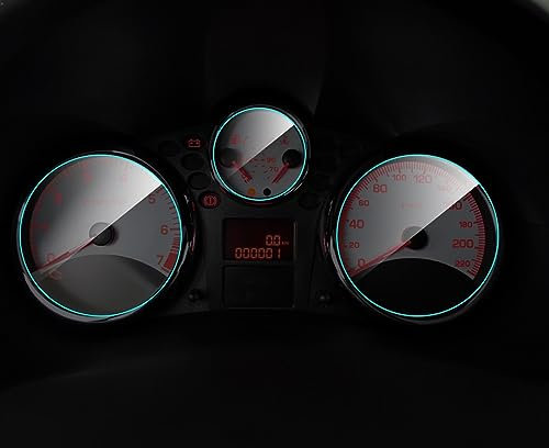 PUNICS GPS Protection éCran Film Compatible avec Peugeot pour 207 308 408 508 2008 3008 5008 2009-2017 2018 2019 Voiture Tableau de Bord Protecteur d'écran Film de Protection intérieur(3)