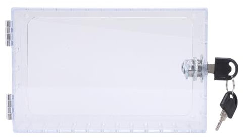 Clear Cover for Thermostats with Lock and Key, Thermostat Guard Box, Fits Sizes 6.1x3.95x2in or Smaller