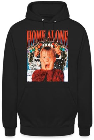 Kevin Home Alone allein Zuhause- Weihnachten Hoodie Pullover, Schwarz, XL