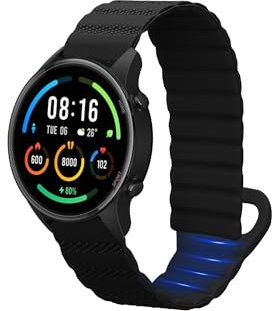 kwmobile Bracelet compatible avec Xiaomi Mi Watch Color Sport / S1 Active bracelet - Bracelet de rechange pour fitness tracker en silicone - noir