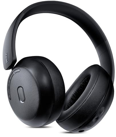Mixx StreamQ Surround Bluetooth Wireless Headphones with Dynamic 3D Surround Sound, Voice Mode, 20-Hour Battery, Over-Ear Fit, Foldable Design, and Preset EQ Modes - Black