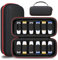 Lacdo USB Flash Laufwerk Hülle, USB Stick Halter Tasche, Thumb Drive Case für 24 San Disk/Samsung Harte Tragbares Eva Hülle, Jump Drive Hülle Elektronisch Organisator Zubehör, Schwarz
