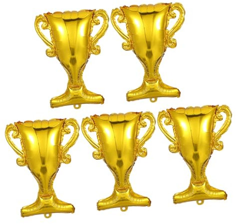 BESTonZON Abschlussdekorationen 5 Stück Goldfolienballon-trophäen Errötende Ballons Für Glückwünsche Für Party-aufbau Und Dekorationen