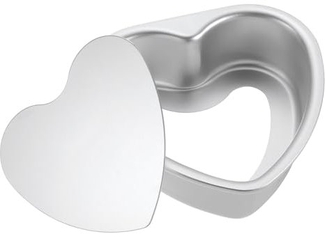 QUARKZMAN Stampo per Torta a Forma di Cuore 4 Alluminio Antiaderente