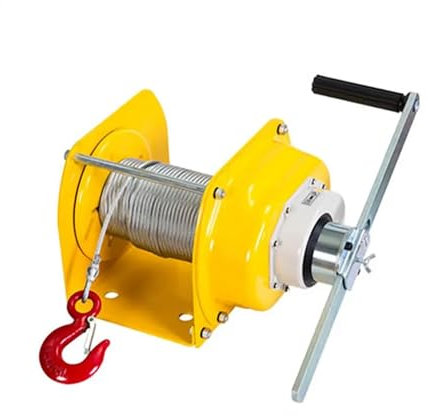 NADCFN Gurtwinde Winde 0,5T/1T/2T/3Tonnenwinde mit automatischer Selbsthemmung, manuell, Handwerkzeug-Hebeschlinge aus verzinktem Stahl Forstseilwinde(0.5T 40M)