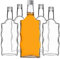KADAX Lot de 10 bouteilles en verre de 500 ml, vides, avec bouchon à vis, petites bouteilles de liqueur à remplir, bouteilles décoratives en verre (blanc)